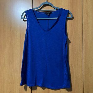 Blue sleeveless top